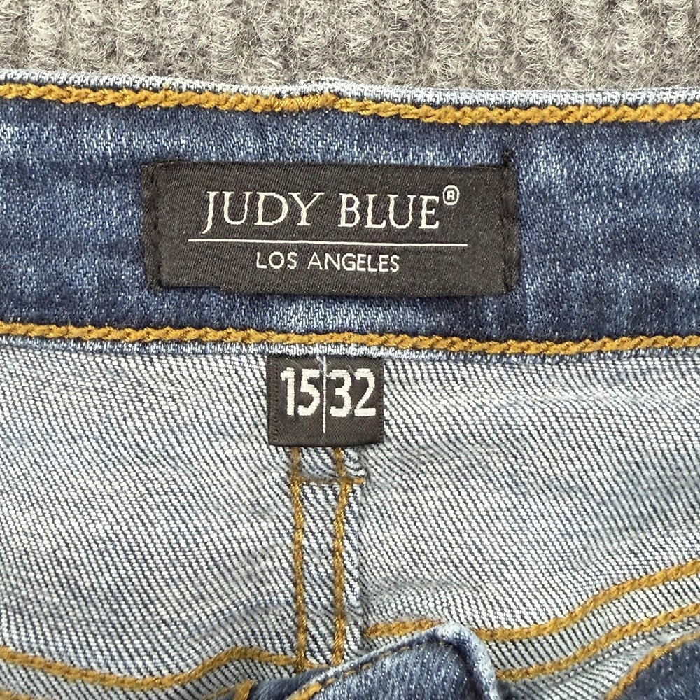 Judy Blue Slim Fit Jeans Women 15/32 Blue Medium Wash Straight Leg Stretch Denim - Picture 5 of 16